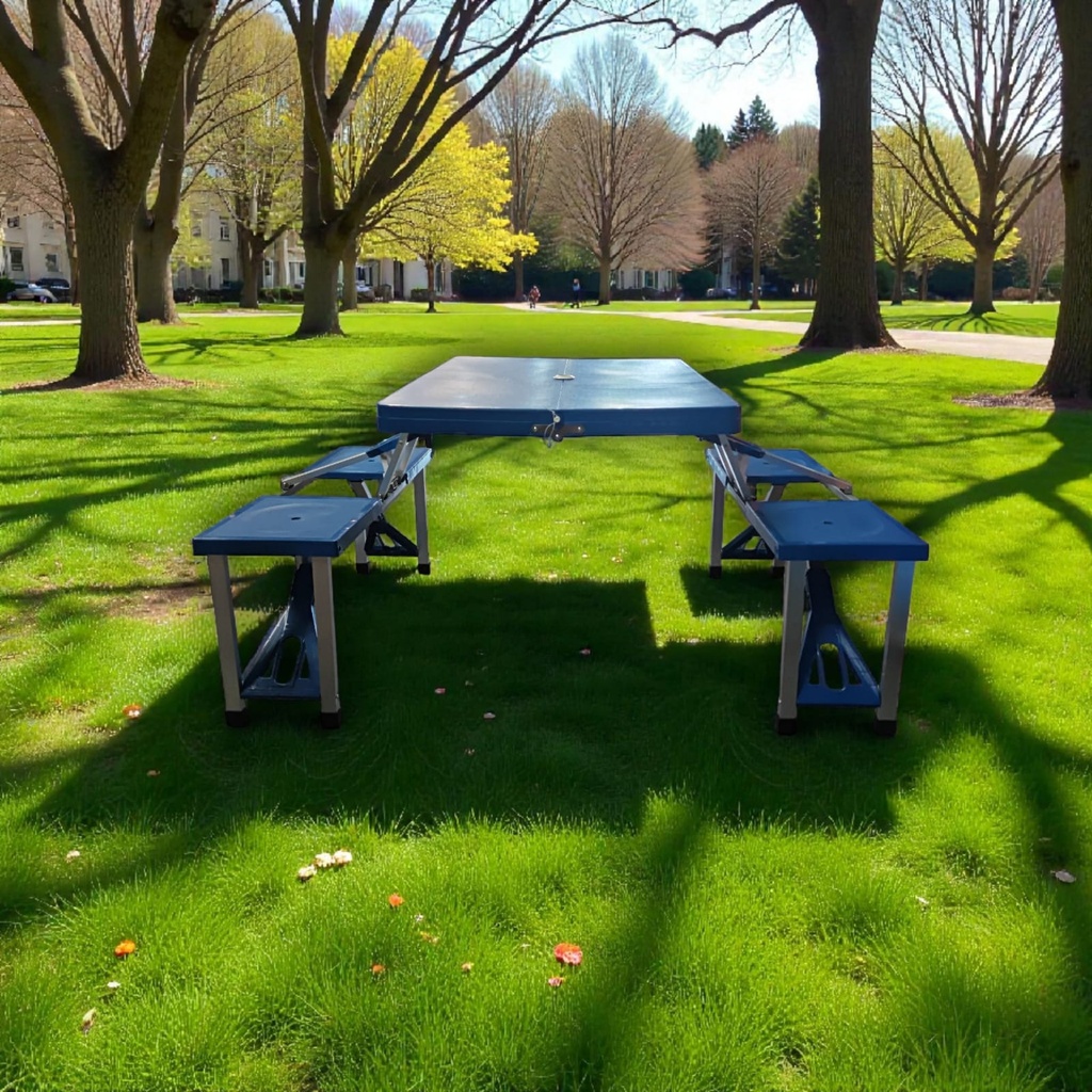 Lexus Set Mesa y Bancos Plegables 80x60x65cm