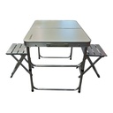 Lexus Set Mesa y Bancos Plegables 80x60x65cm